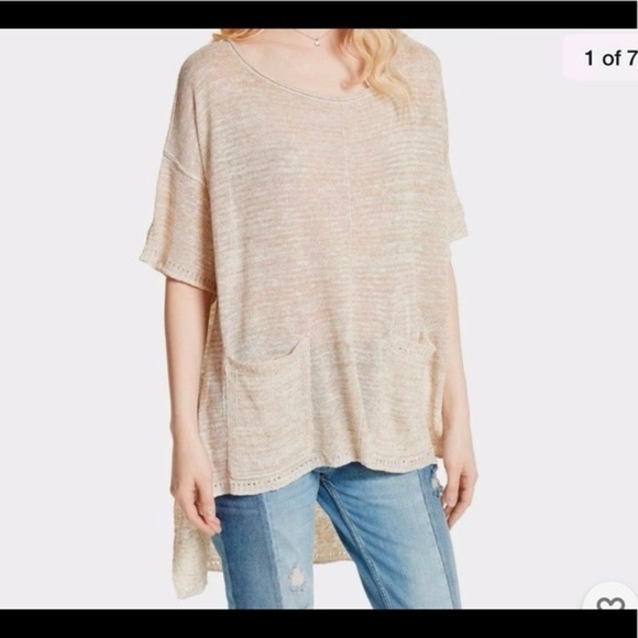 Free People Melange High Low Tunic Top, Size XS - Picture 1 of 8